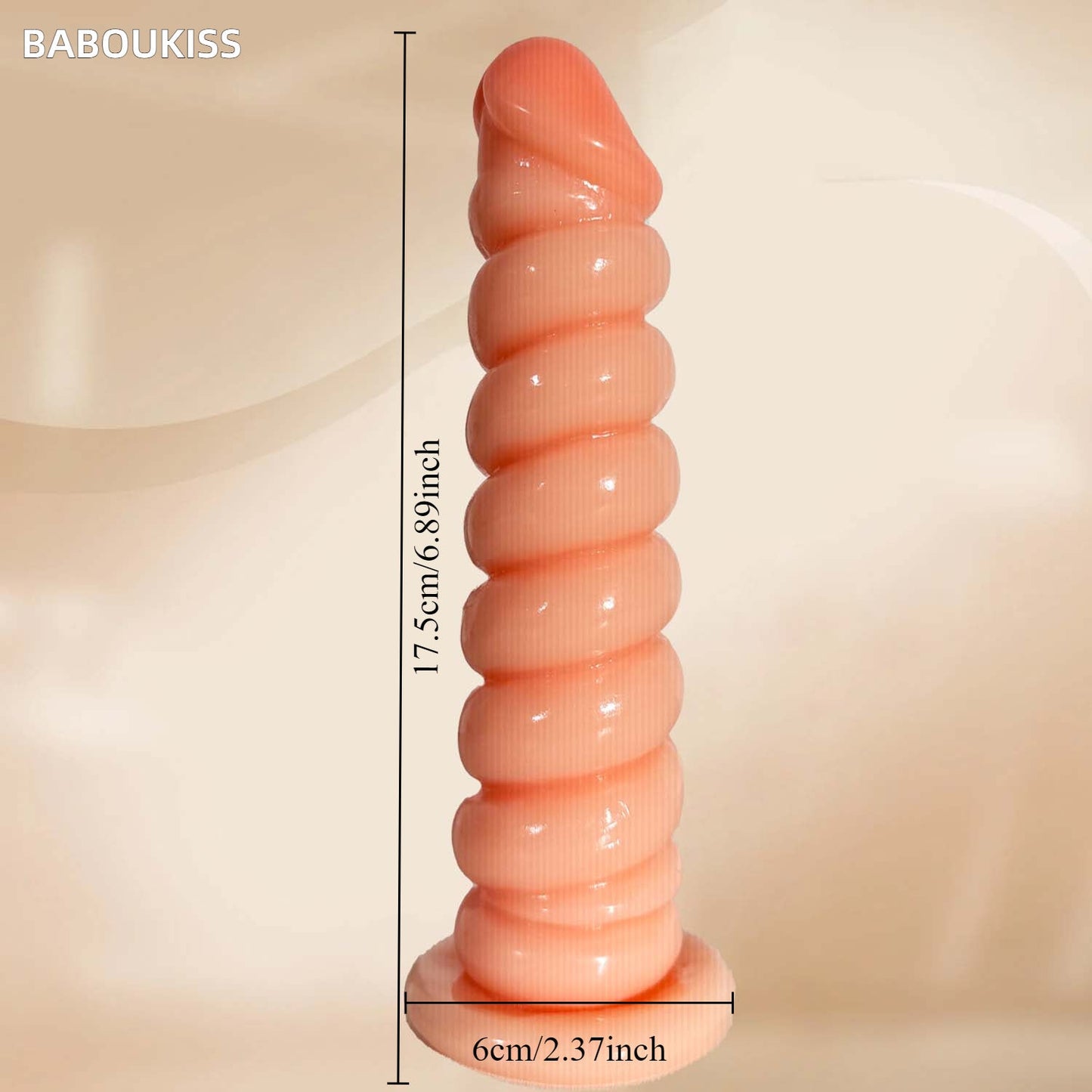 Dildo: Flexible PVC Anal Toy with Striped Design for Anal Training and Pleasure