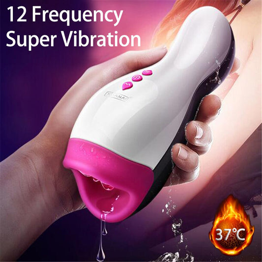 Smart Heating Vaginal Masturbator Male Sex Toy 18+