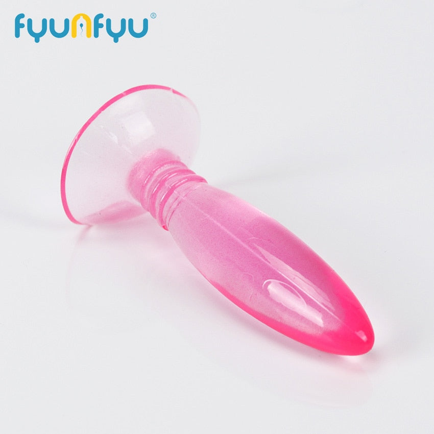 1PC Suction Cup Anal Plug Jelly Toys Real Skin Feeling Adult Sex Toys Adult Products Anal Plug Beads Sex Toys for Couples