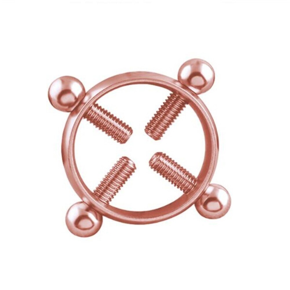 1Pc Stainless Steel Round Fake Non-Piercing Nipple Shield Ring Sexy Breast Body Jewelry Gift Body Piercing Jewelry Nipple Clamps