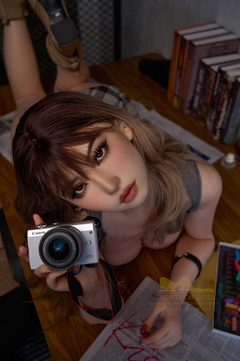 Irontechdoll Christa 162cm Full Silicone Sexy Blonde BBW Real-life Sex Doll For Men NO.1065
