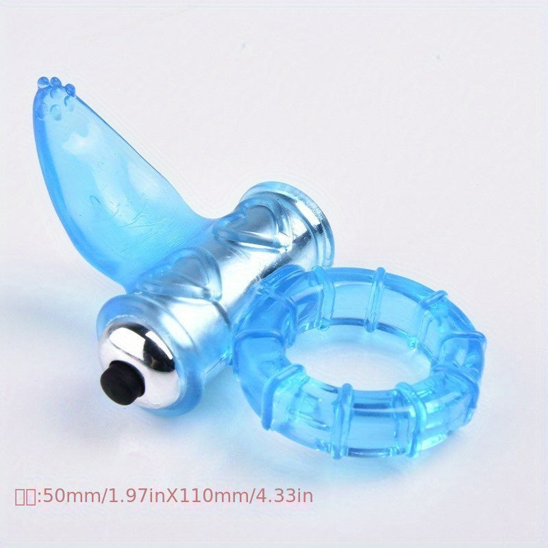 Men's and Women's New Product Tongue Licking Erotic Adult Vibration Lock Essence Vibration Crystal Vibration Cover Ring Adult Sex Toy Supplies