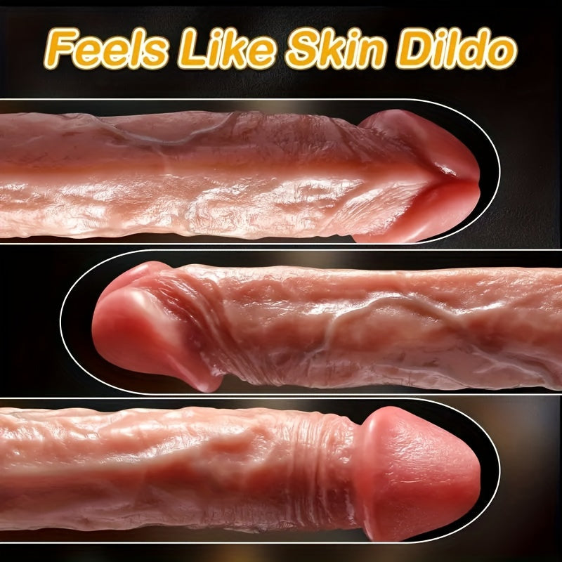 Lovely 9.1 Inch Liquid Silicone Dildo with Remote. USB Powered. Multiple Modes. Suitable for Men and Women. Realistic Feel