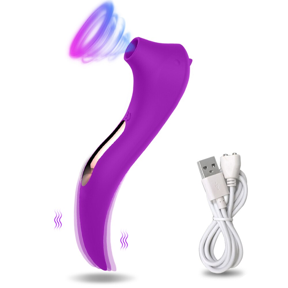 2 Motors Clit Sucker Vibrator Powerful Nipple Clitoris Stimulator G-Spot Massager Dildo Female Sex Toys Women's Adult Products