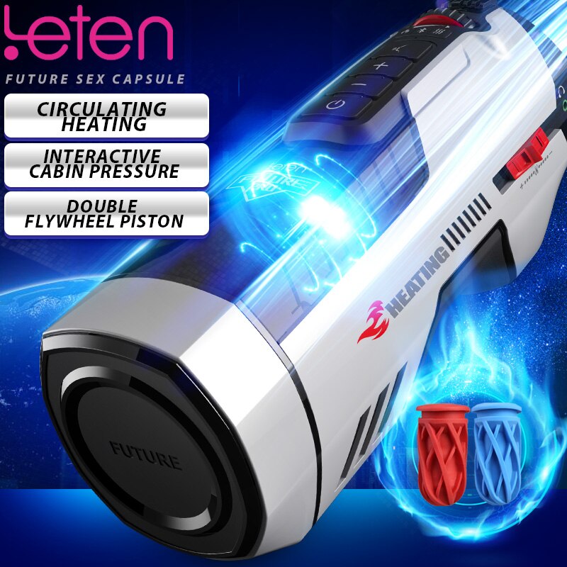 2024 Male Masturbator Leten Automatic Rotation Telescopic Heated with Moan Vagina Vibrator Masturbation Cup Sex Toys for Men 18+