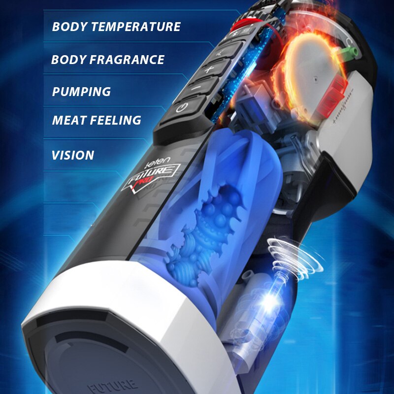 2024 Male Masturbator Leten Automatic Rotation Telescopic Heated with Moan Vagina Vibrator Masturbation Cup Sex Toys for Men 18+
