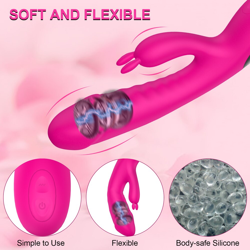 2022 Newest Rabbit Vibrator for Women G-Spot Vagina Massager Female Masturbator Clitoris Stimulator Sex Toy Female for Adults 18