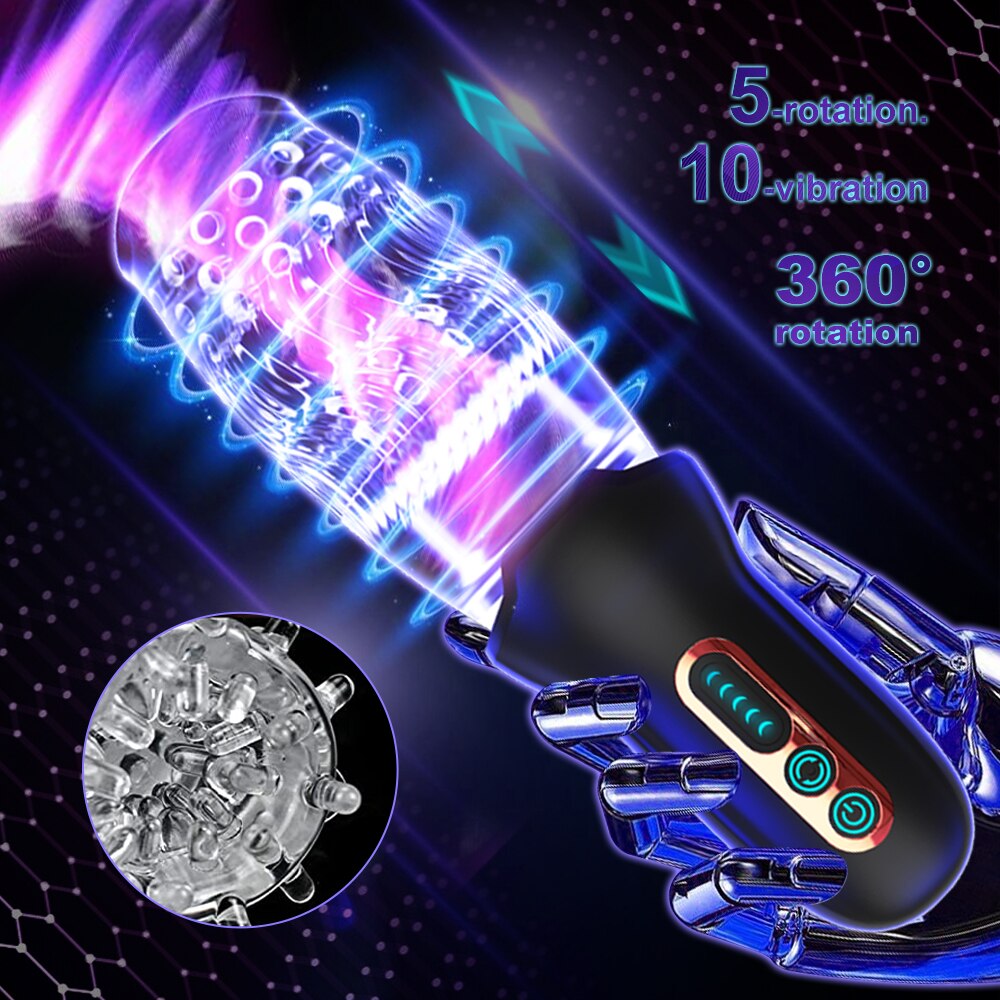 2023 Vibrator for Men, Rotating Vibrator for Men, Penis Massager, Vagina, Pussy, Glans, Automatic Masturbation Machine, Men's Sex Toy Cup for Men