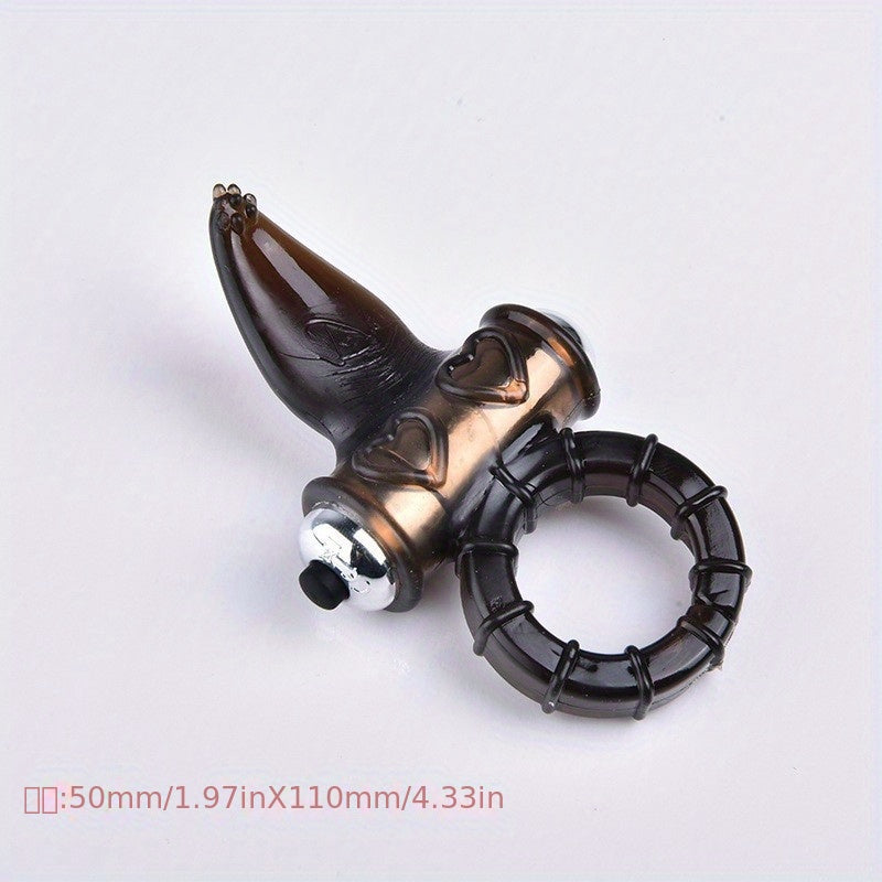 Men's and Women's New Product Tongue Licking Erotic Adult Vibration Lock Essence Vibration Crystal Vibration Cover Ring Adult Sex Toy Supplies