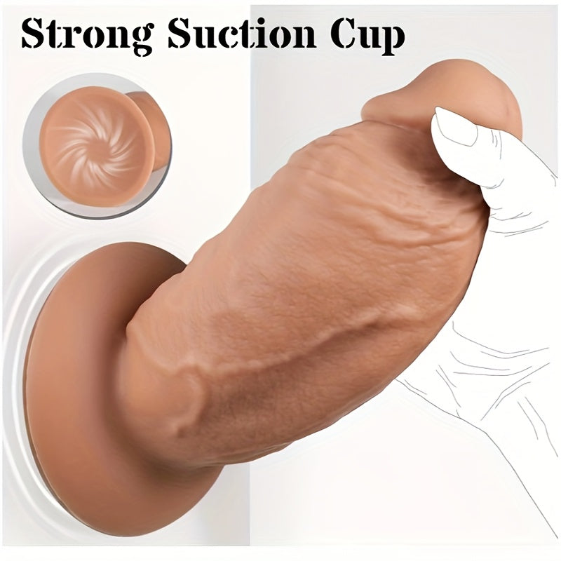 Extra-Large 7.5" Silicone Anal Dildo With Strong Suction Cup - Thick, No Balls For Deep Stretch & Pleasure - Waterproof, Latex-Free Adult Sex Toy For Experienced Men And Women - Anal Sex Toy For Men, Big Dildoes For Women