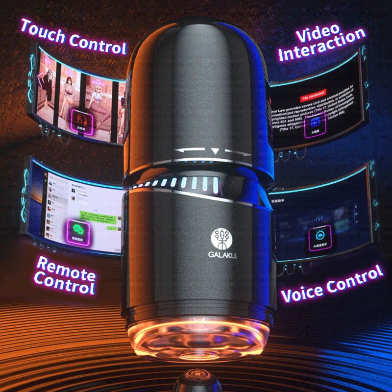 Male vibrator automatic masturbator hand-held rotating vibrator video interaction male vagina