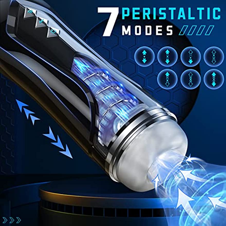 Automatic Masturbator Cup for Men, with 7-mode vibration and 7-mode pulsation for penis stimulation
