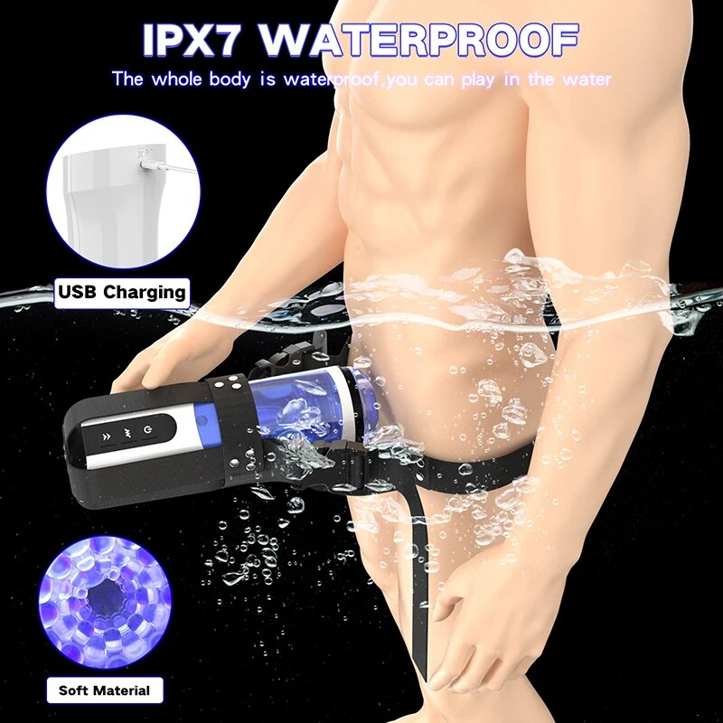 Automatic fake vagina for men. Adult sex toy.