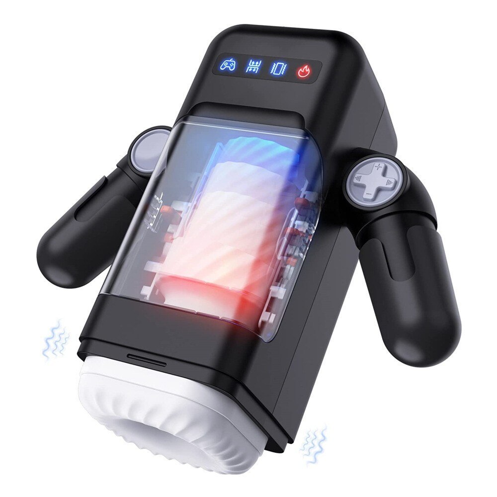 Automatic Heating Robotic Toy for Men, Realistic Vaginal Thruster Vibrator with Phone Holder