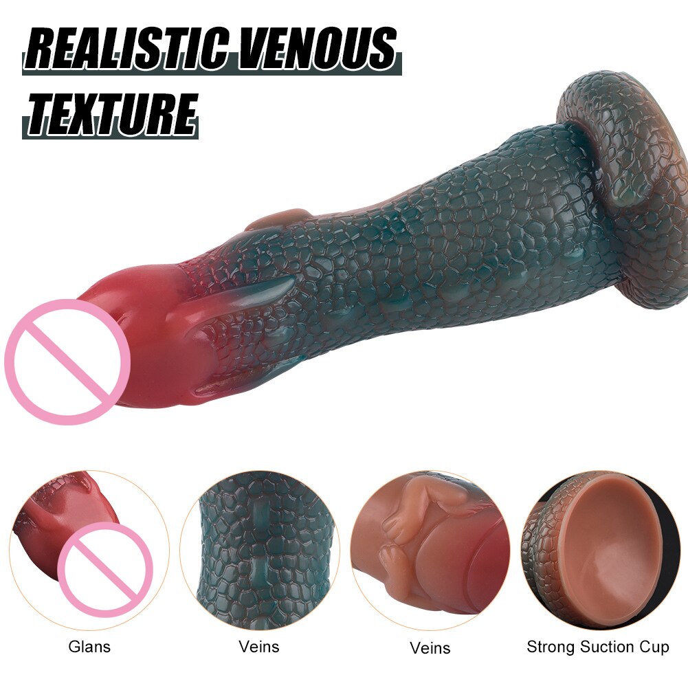 large dragon-skinned animal-shaped penis, feels like a penis, male masturbator, large penis, big dick, female sex toys store, juguetes sexuales