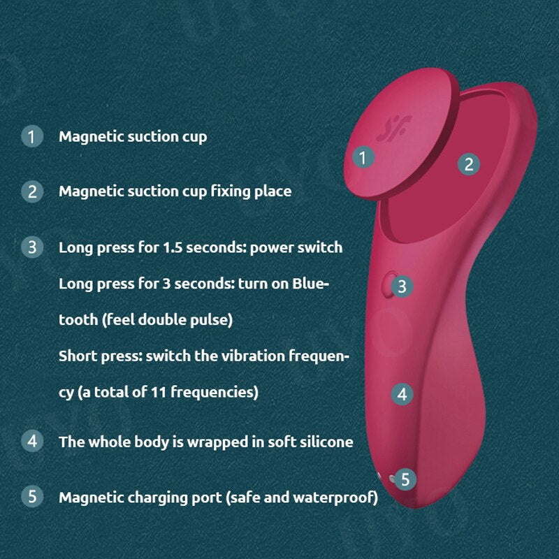 Sexy Silicone G-Spot Vibrator. Portable G-Spot Vibrator App Remote Control Clitoris Sex Toys for Women.