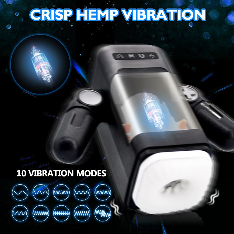 Automatic Heating Robotic Toy for Men, Realistic Vaginal Thruster Vibrator with Phone Holder