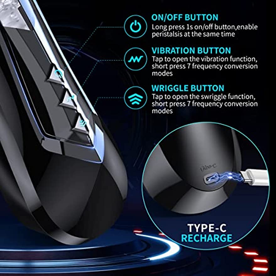 Automatic Masturbator Cup for Men, with 7-mode vibration and 7-mode pulsation for penis stimulation
