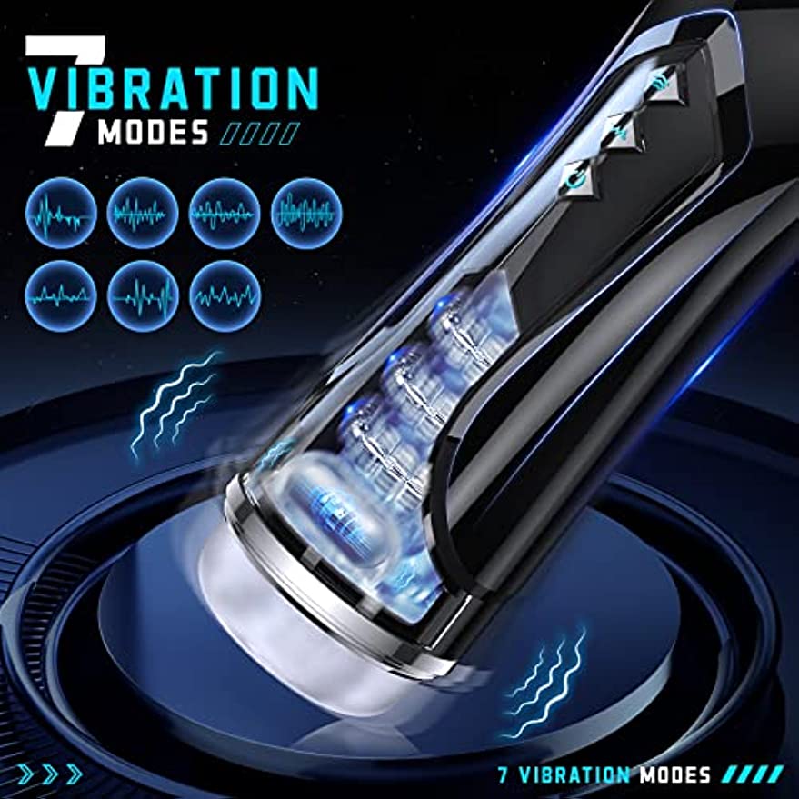 Automatic Masturbator Cup for Men, with 7-mode vibration and 7-mode pulsation for penis stimulation