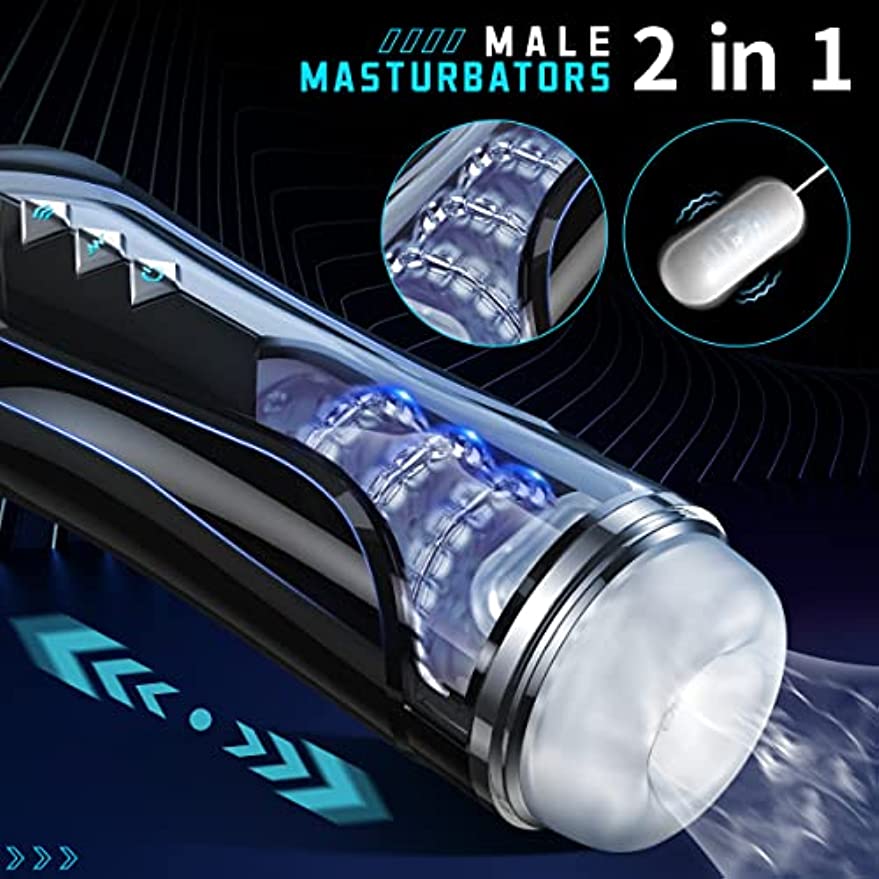 Automatic Masturbator Cup for Men, with 7-mode vibration and 7-mode pulsation for penis stimulation