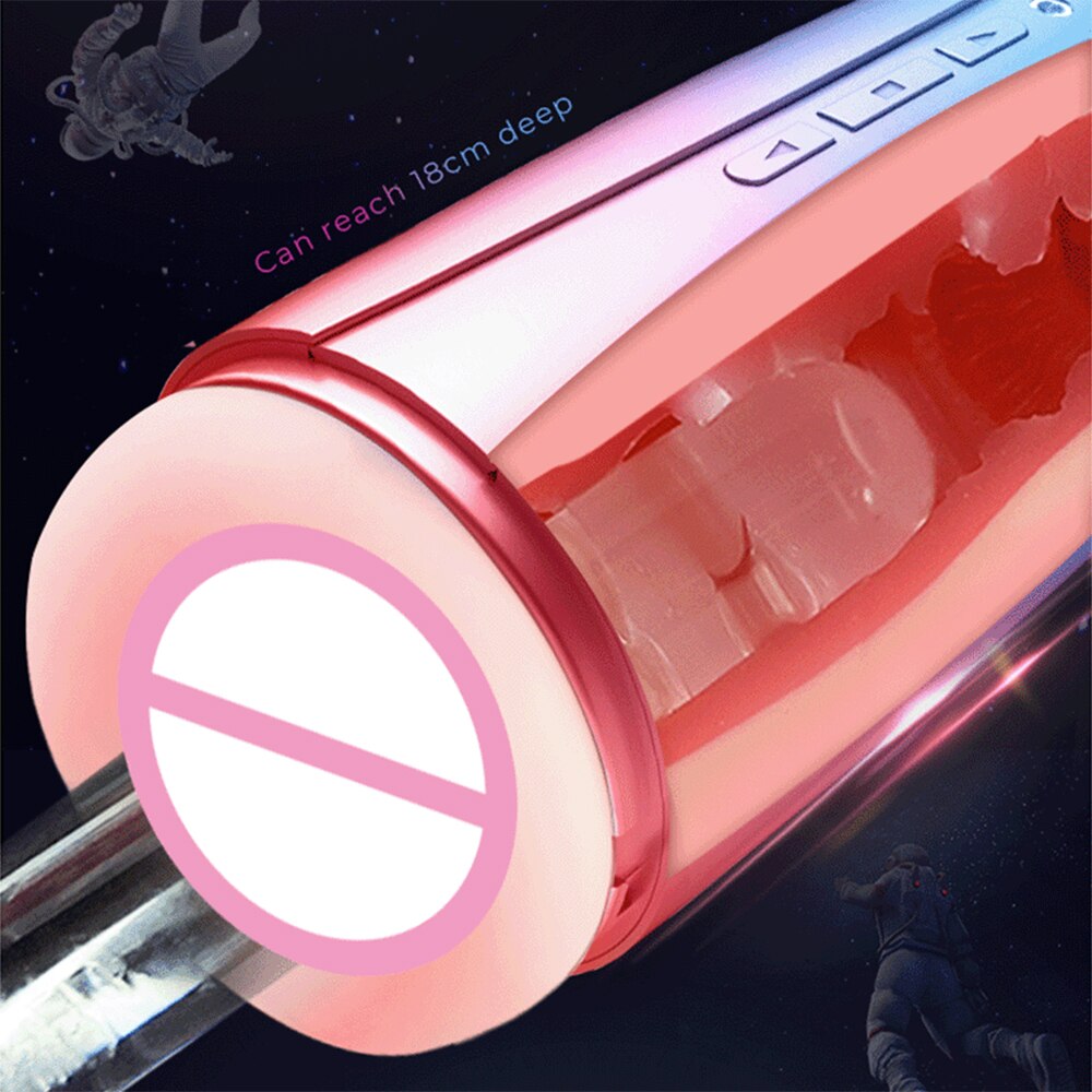 Dual Head Vibrator Enjoy Masturbation Licking Tongue Cup Vaginal Pocket Pussy Vibrator Adult Sex Toy for Men Masturbator