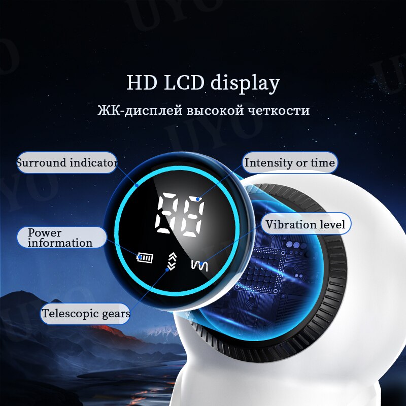 Vibrator for Men, Masturbation Sex Toy with Telescopic LCD Camera