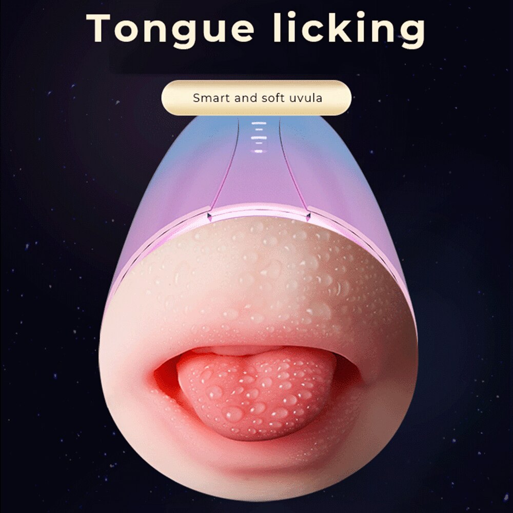 Dual Head Vibrator Enjoy Masturbation Licking Tongue Cup Vaginal Pocket Pussy Vibrator Adult Sex Toy for Men Masturbator