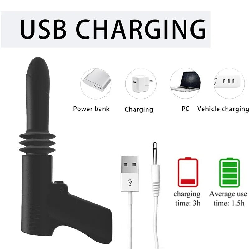 เครื่องร่วมเพศปืนนวดพังผืดของเล่นทางเพศสำหรับเร้าอารมณ์ความรักดิลโด้เครื่องสั่นอวัยวะเพศชายชายชายชายหญิงเครื่องสำเร็จความใคร่ด้วยตนเอง PJ0042