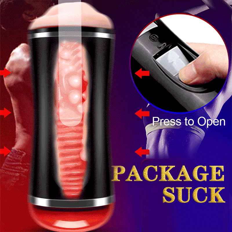 2-in-1 Automatic Male Masturbator Cup with Dual Channel Vibrating Realistic Vagina and Oral Pocket Pussy for Men, with Suction and Blowjob Functionality