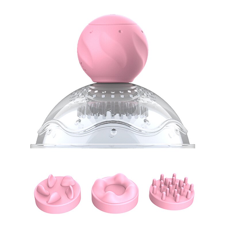3 Accessories Rotating Stimulation Nipple Vibrator Female Masturbation Breast Enlargement Licking Bra Massager Sex Toy for Women
