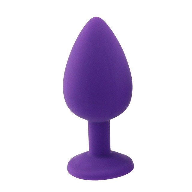 3 Different Size S/M/L Metal Anal Plug with Crystal Jewelry Smooth Prostate Massage Butt Silicone Plug Anal Sex Toys for Woman