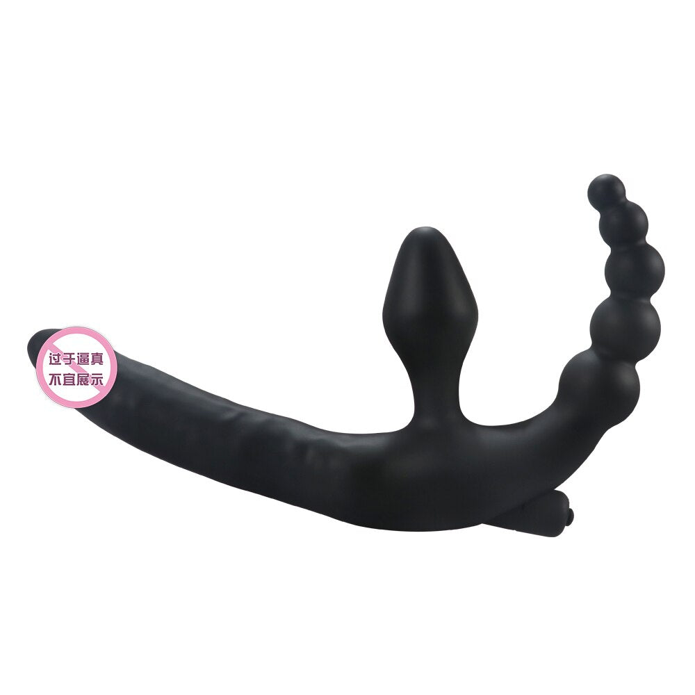 3 IN 1 Dildos Anal Plug Vibrators Sex Toys for Women Men Bondage Vagina Clitoris Stimulator Adult Chastity Accessories Sex Shop