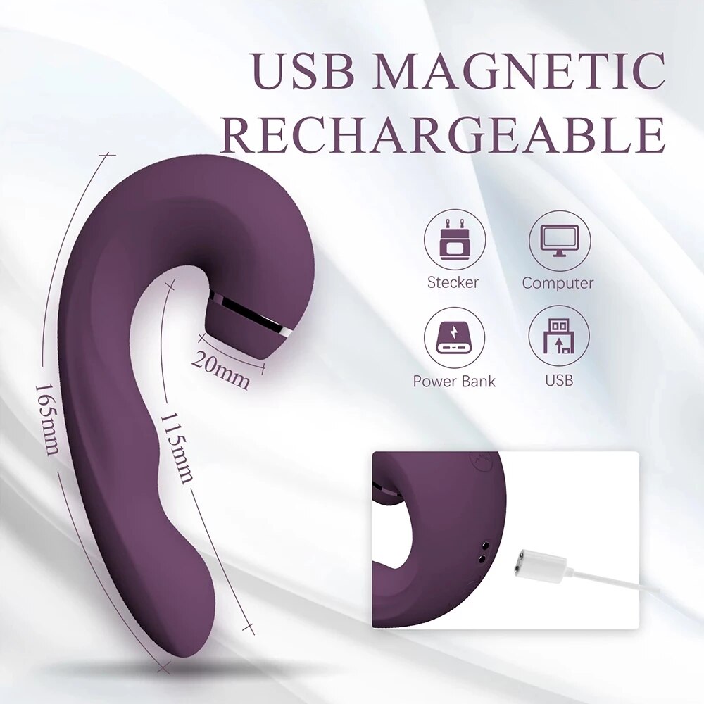 3-In-1 Thrilling Suction Vibrator, Powerful Clitoral Stimulator, Vaginal Sex Toy for Women