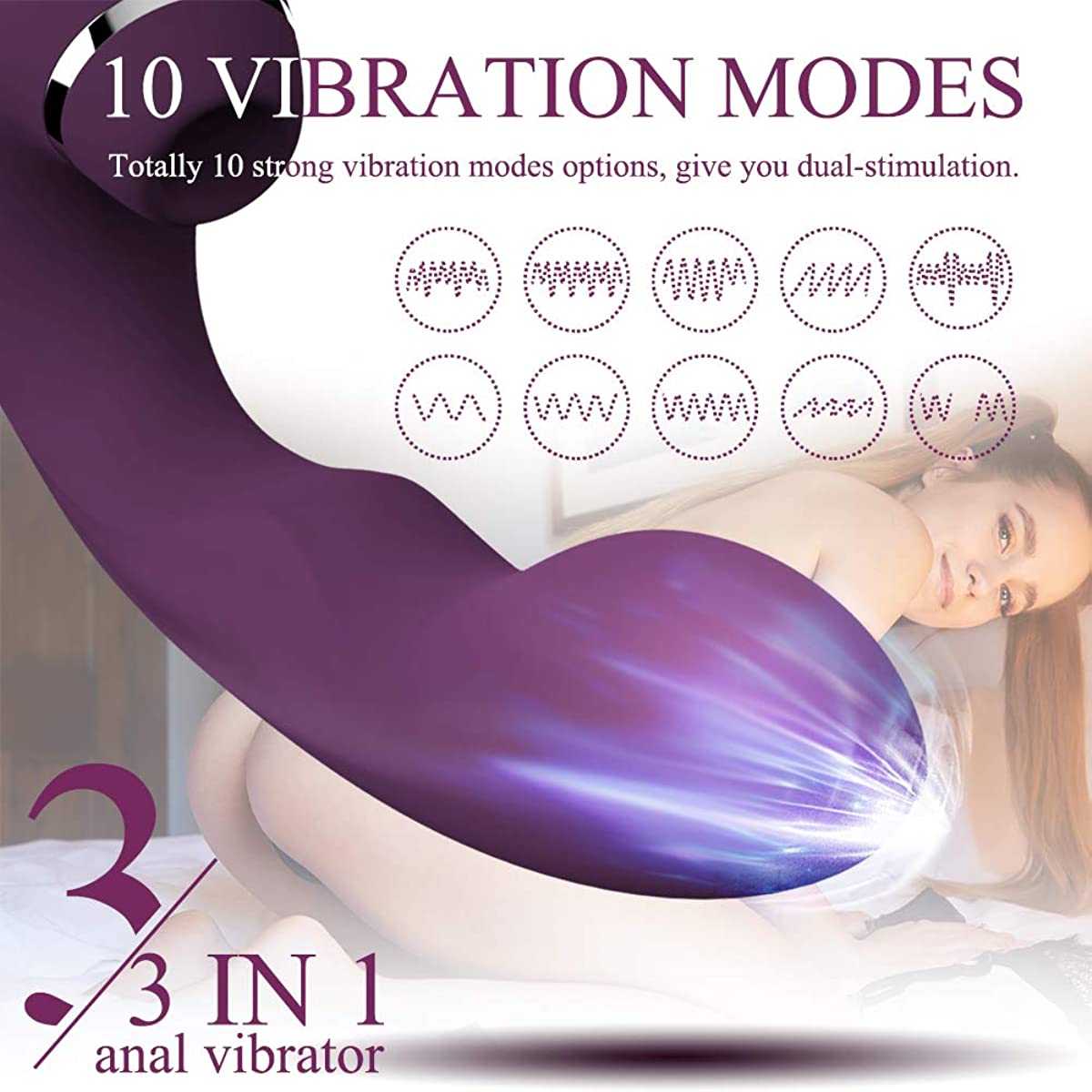 3-In-1 Thrilling Suction Vibrator, Powerful Clitoral Stimulator, Vaginal Sex Toy for Women