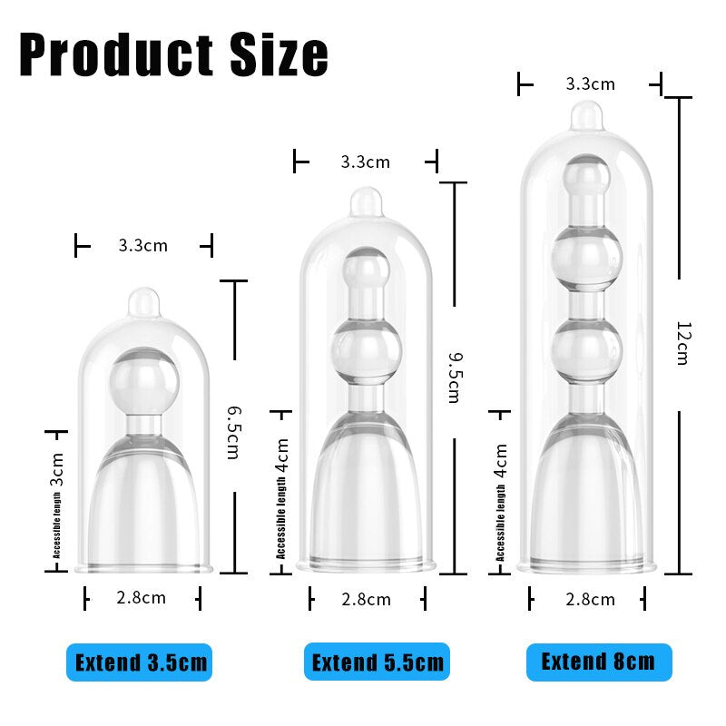 3 Sizes Reusable Lengthen Penis Enlargement Extend  Penis Extension Sleeves  Extender Sex Toys for Men Bondage Gear Sex Shop