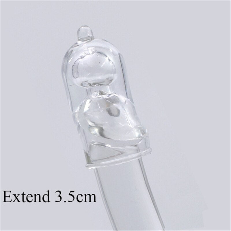 3 Sizes Reusable Lengthen Penis Enlargement Extend  Penis Extension Sleeves  Extender Sex Toys for Men Bondage Gear Sex Shop