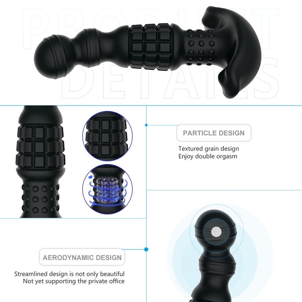 360-Degree Rotating Wireless Anal Dildo Vibrator G-Spot Massager Female Masturbator Dilator Big Butt Plug Sex Toys for Women Men
