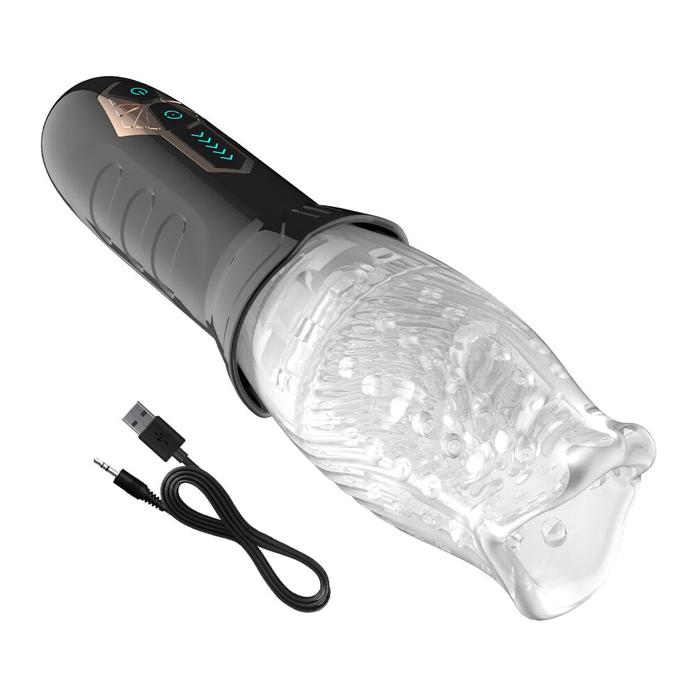 Male Vibrator, Adult Sex Toy, 360° Soft Silicone Erotic Penis Delay Vibrator Sex Toy for Men