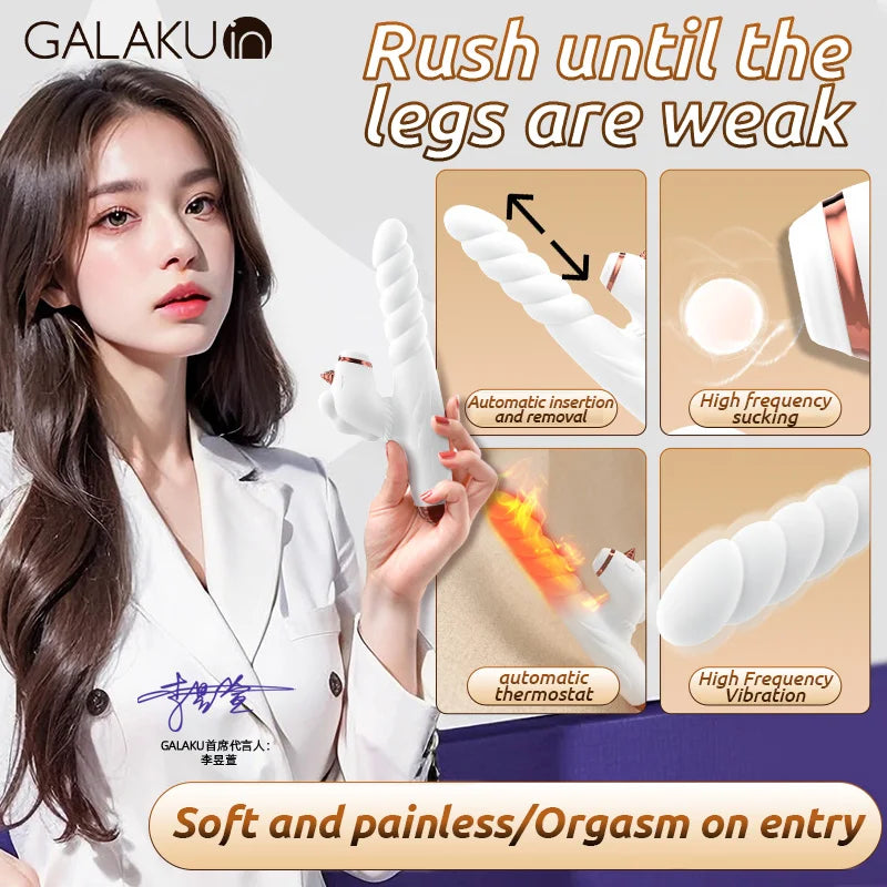 ไวเบรเตอร์ซิลิโคนแบบชาร์จไฟได้สำหรับผู้หญิงผู้ใหญ่ดิลโด้เครื่องสั่น clitoral แบบดูด clitoral
