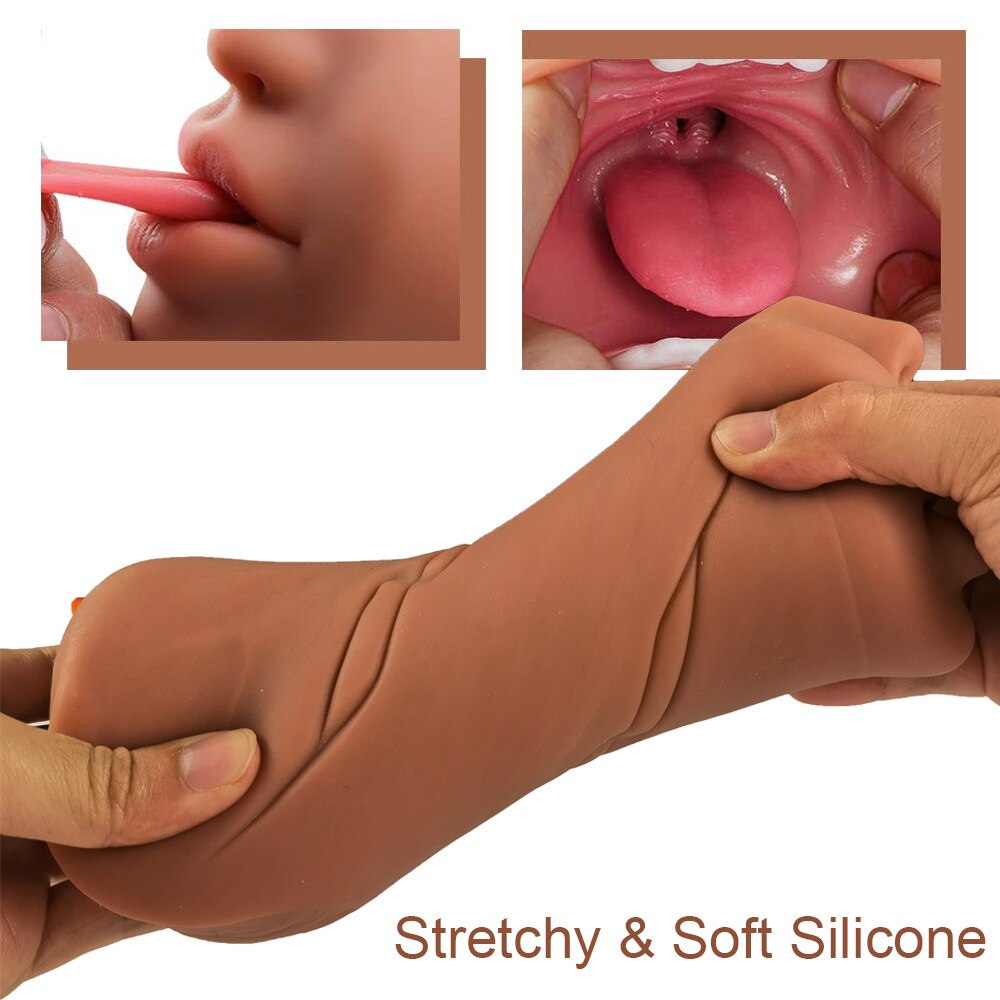 Realistic 3D Oral Masturbation Male Throat Vagina Real Pussy Sextoy For Men 3-in-1 Masturbator Adult Blowjob Sex Choop