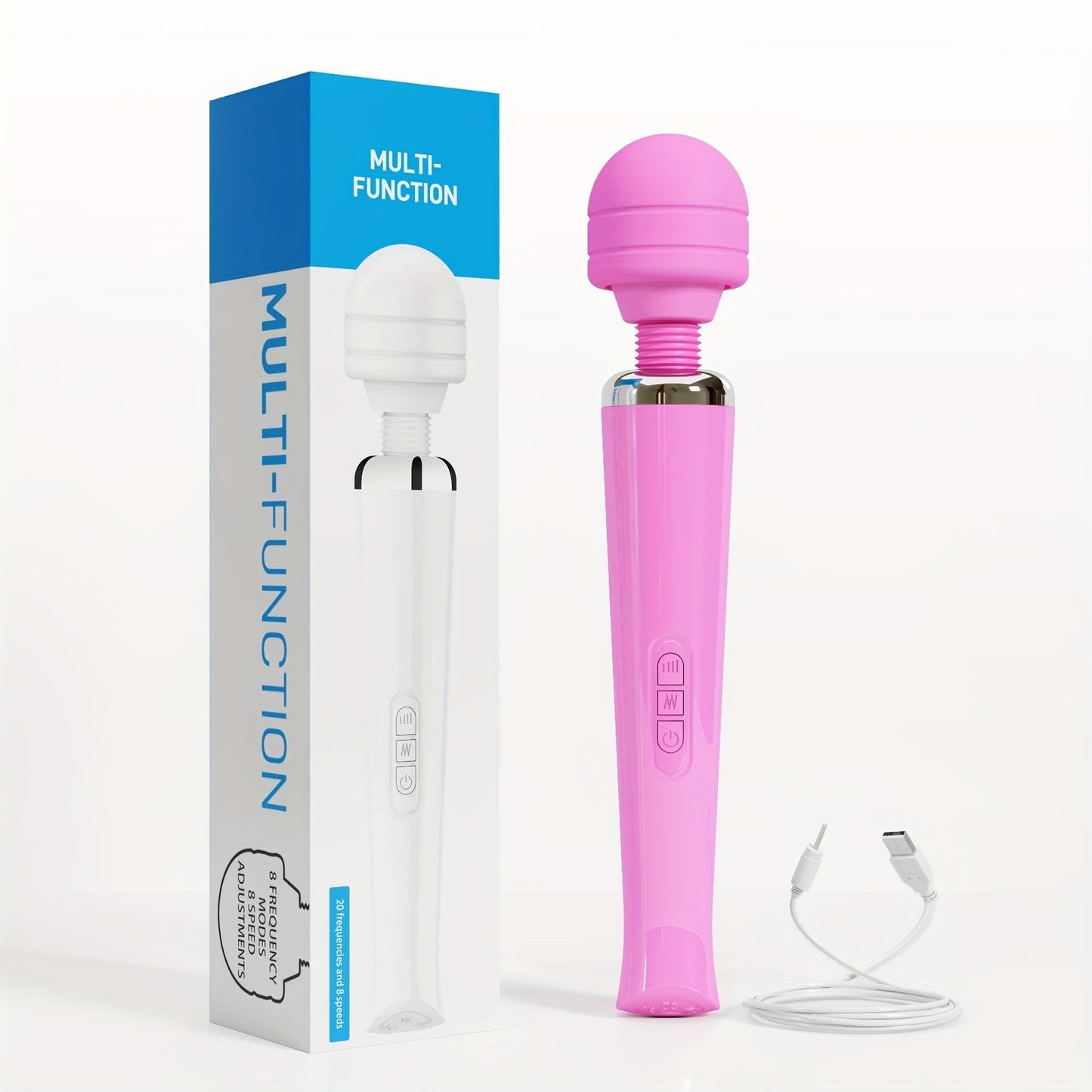 AV Vibrating Stick USB Rechargeable 20 Frequency Vibrating Massage Stick 12.9in Masturbation Stick Sex Toy For Men And Women