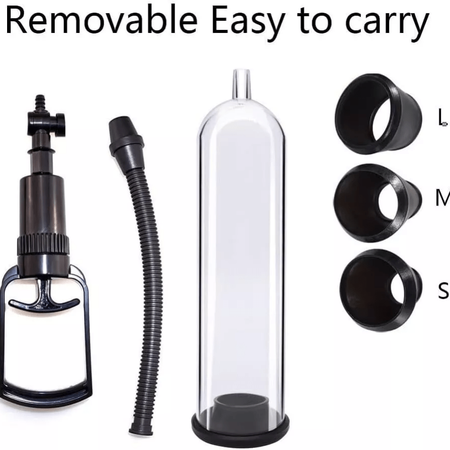 Manual Vacuum Penis Enlarger Penis Vacuum Pump - Penis Trainer Male Sex Toys for Penis Enlargement and Erection Improvement - with Penis Ring