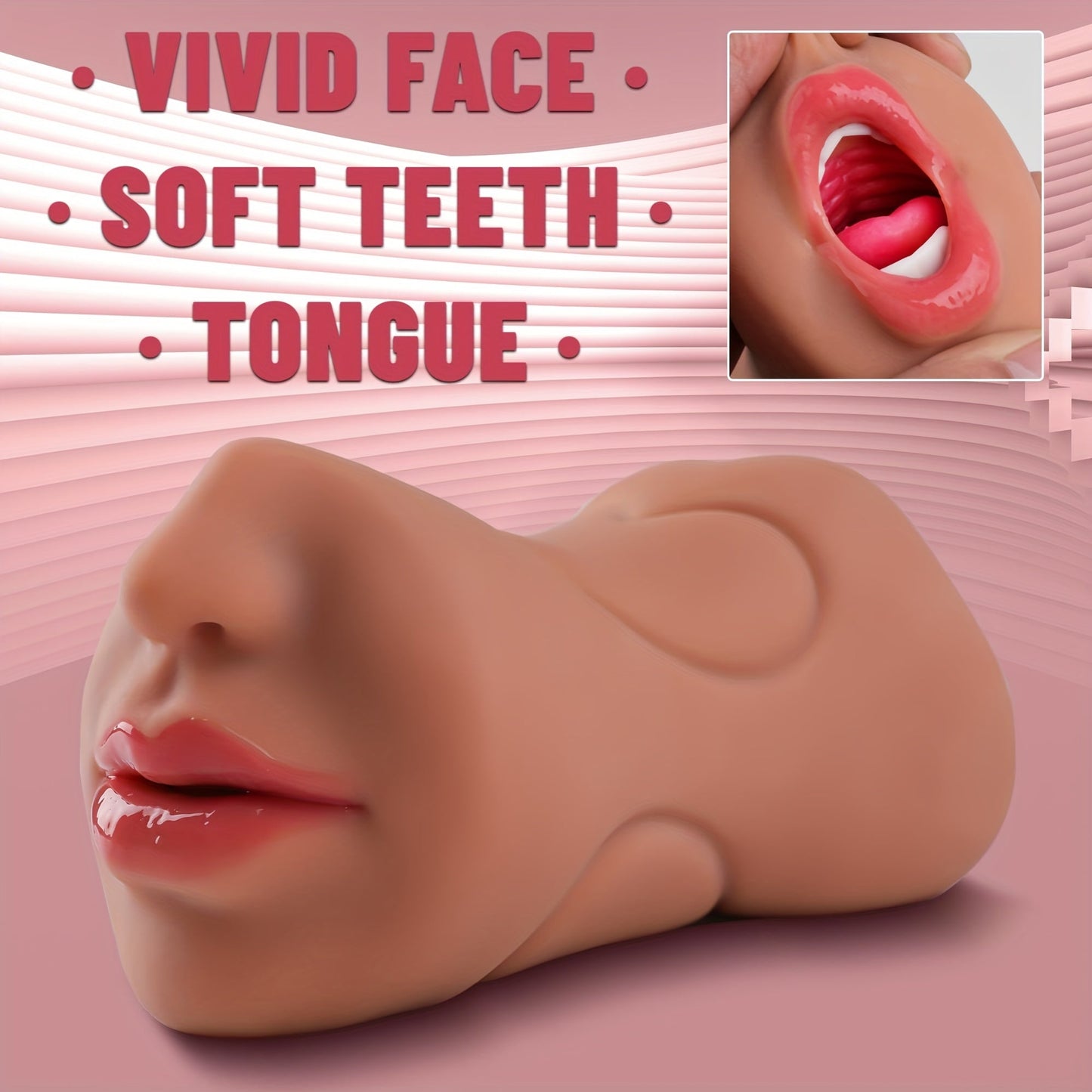 3-in-1 Realistic Male Masturbator - Oral, Vaginal & Anal Pocket Pussy Sex Toy for Men with 3D Textured Channels, Ultra-Soft TPE Material, Waterproof Adult Pleasure Accessory