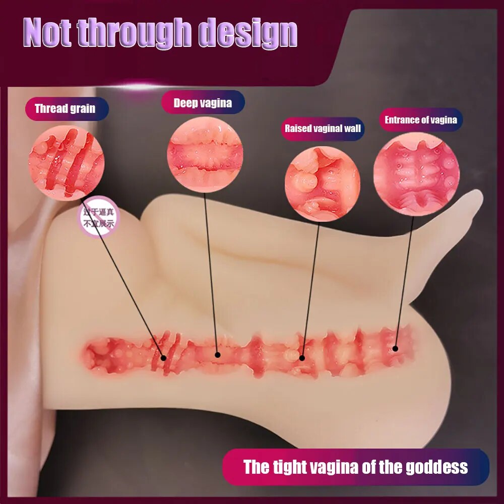 4D ตุ๊กตาใหญ่คู่ทางเดินจริงช่องคลอดชาย Masturbator พ็อกเก็ตหี Asshole Anal Oral ถ้วยผู้ใหญ่เซ็กซ์ทอยสำหรับชายครึ่งตุ๊กตายาง