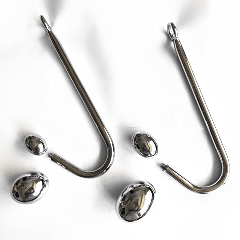 4Size Stainless Steel Anal Balls Dilator Anal Hook Buttplugs Anus Stretcher Butt Plug Prostate Adult Game Sex Toys for Men Woman