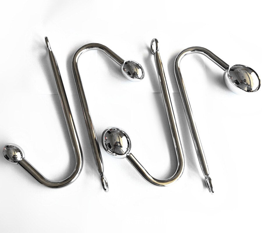 4Size Stainless Steel Anal Balls Dilator Anal Hook Buttplugs Anus Stretcher Butt Plug Prostate Adult Game Sex Toys for Men Woman