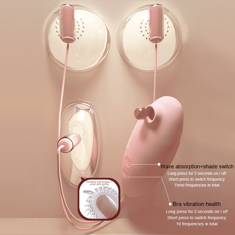 4in 1เครื่องสั่นหัวนมหน้าอกนวดหัวนมกระตุ้น Clitoris Sucker Famale Masturbator เลียเซ็กซ์ทอยผู้หญิง