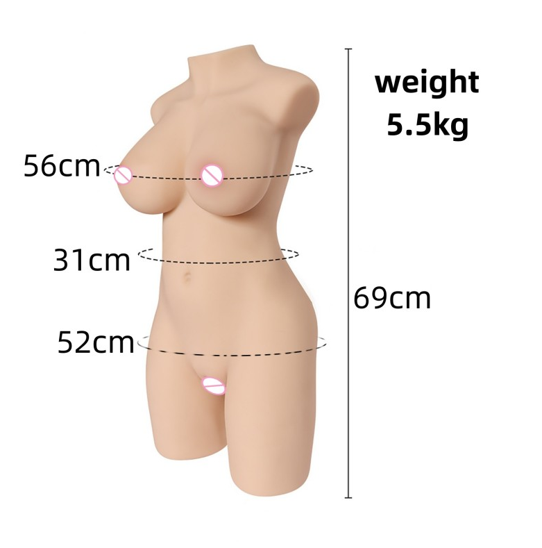 Male Masturbator Female Torso Sex Doll Realistic Vagina Anal Metal Skeleton TPE Privacy Packaging Adult Toys