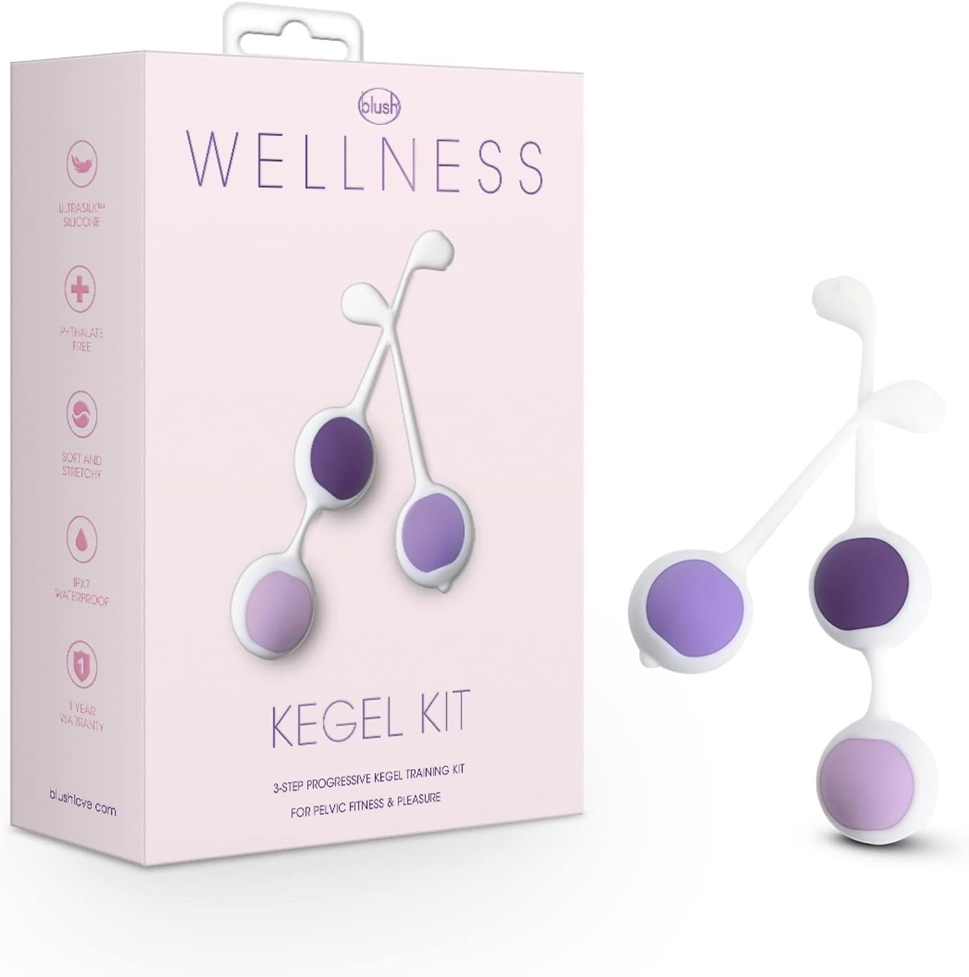 Blush Wellness Dual Sense - Innovative Touch-Sensitive Ultra Soft Silicone Massage Wand - Targets Sore Muscles - 10 Powerful Rumbly Vibration Functions On Both Ends of Massager - IPX7 Waterproof