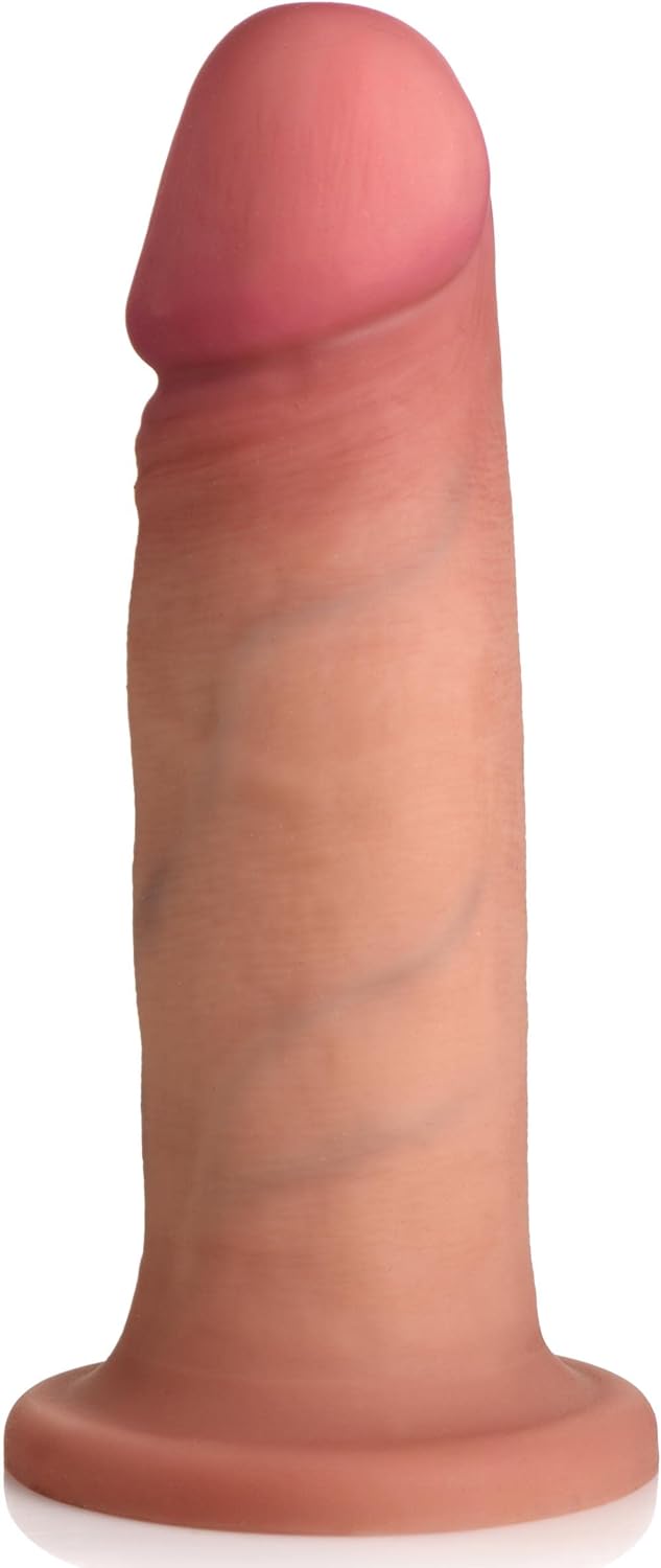 Jock 6 Dual Density Dildo for Men. Women. & Couples. Body Safe Ultra Realistic Premium Silicone Dildo. 1 Realistic Dildo 6 Inches Light.